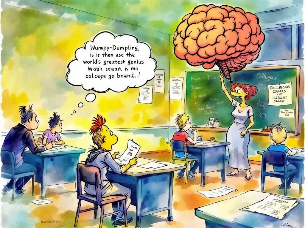 Young Wumpy-Dumpling at the School of Wumpy-Woo, supremely unearned confidence