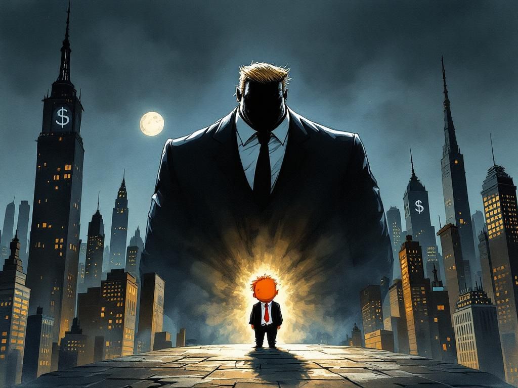 Young Wumpy-Dumpling and looming Daddy-Big-Wumpy, dark NYC origin cover
